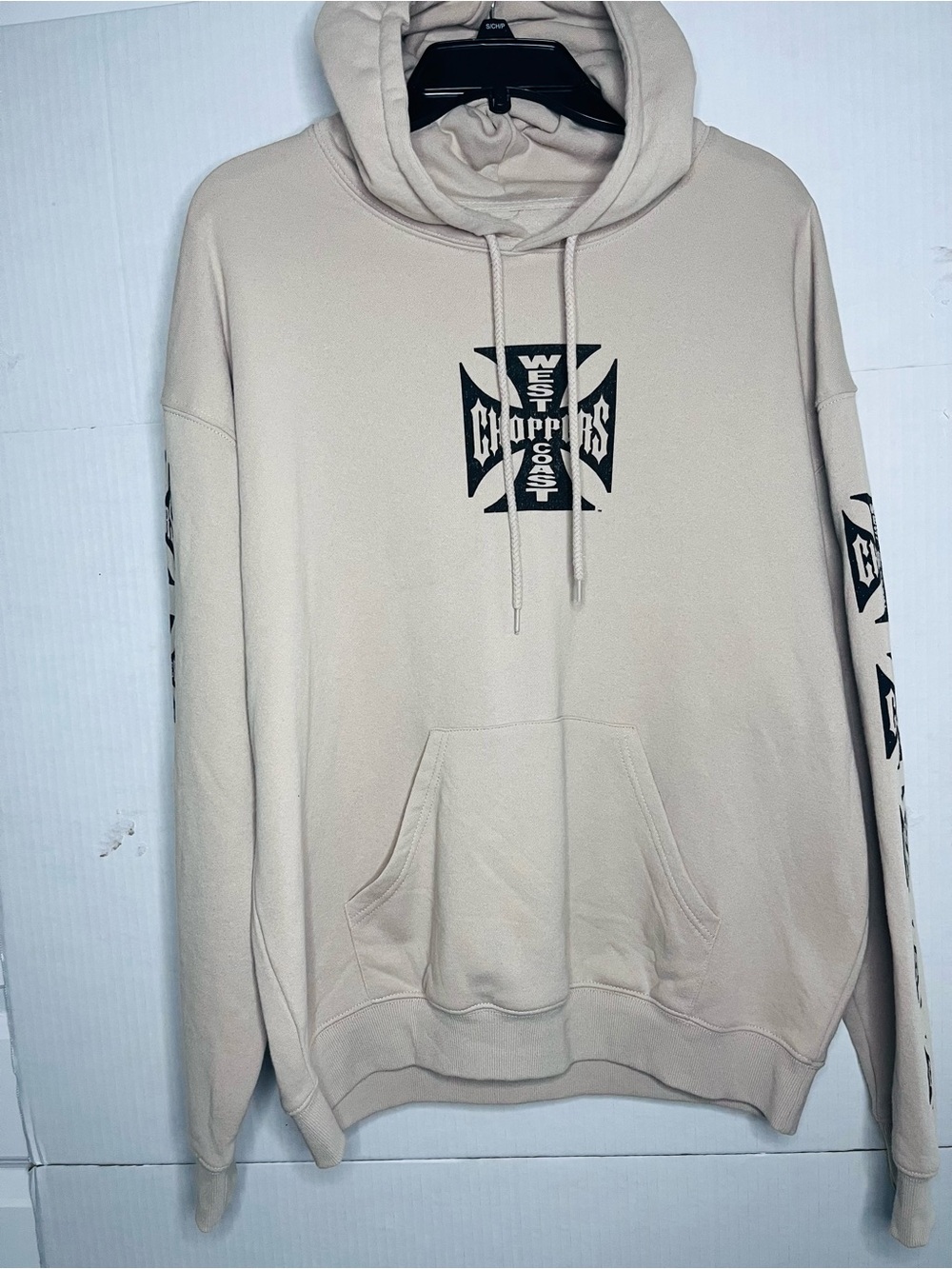 West Coast Choppers Beige Graphic Hoodie - Men Size L sKU G10